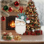 [2D FLAT ACRYLIC] DIY Santa Claus Ornament SVG – Laser Cut File for Christmas Crafting