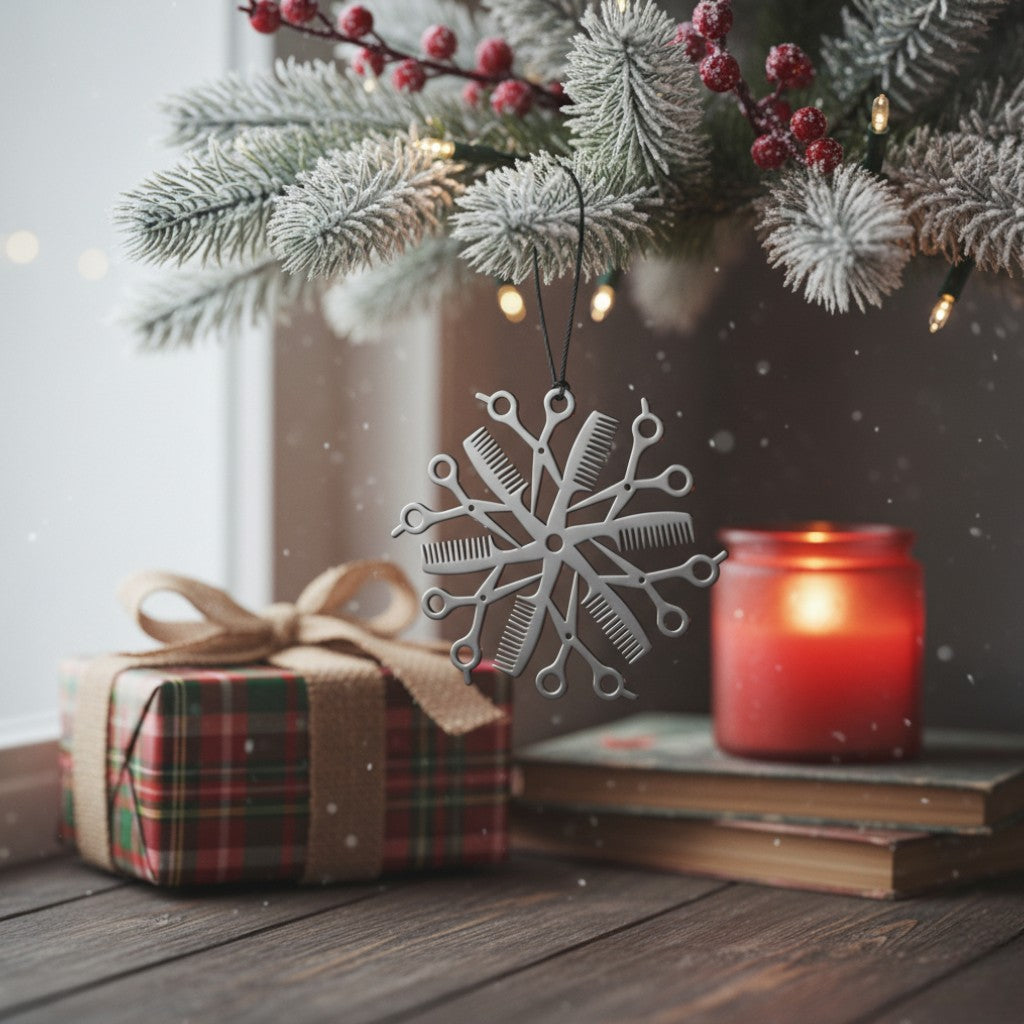 [2D FLAT ACRYLIC] Unique Hairdresser Christmas Ornament – Thoughtful Gift for Hairstylists