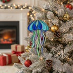 [2D FLAT ACRYLIC] Vibrant Jellyfish Suncatcher – Acrylic Sea Life Window Hanging Ornament