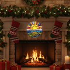 [2D FLAT ACRYLIC] Colorful Sunset Suncatcher Ornament – Acrylic Window Hanging for Home Decor