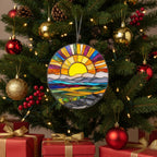 [2D FLAT ACRYLIC] Colorful Sunset Suncatcher Ornament – Acrylic Window Hanging for Home Decor